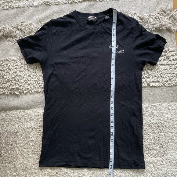 SCOTCH & SODA BLACK EMBROIDERED TEE  - XS - Picture 7 of 9